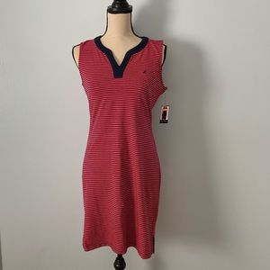 Nautica Women's Stripes Sleeveless V-Neck Dress